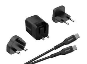 Energizer A20MUC Portable Device Charger, Universal, Black, AC, Indoor