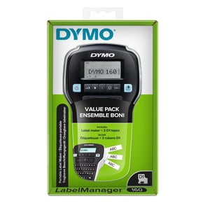 DYMO LabelManager 160 Value Pack mit 3 D1-Bändern 12 mm Qwertz
