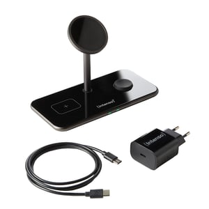 Intenso MB13 Kopfhörer, Smartphone, Smartwatch Schwarz USB Kabelloses Laden Schnellladen Intern