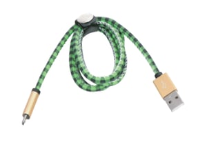 Platinet PUCLC1G kabel USB 1 m USB A Micro-USB A Zielony