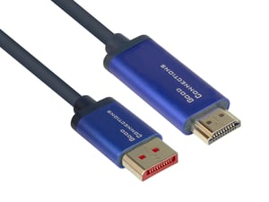 Alcasa 4860-SF020B adapter kablowy 2 m DisplayPort HDMI Czarny, Niebieski