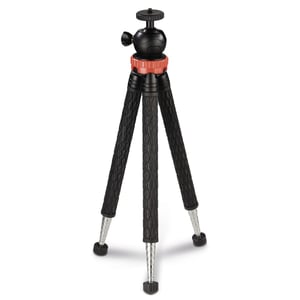 Hama Traveller Pro Stativ für Smartphone/Action-Kamera, 3 Beine, Schwarz, Rot