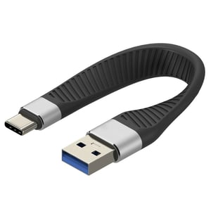Techly ICOC-USBC-FL-U322 USB-Kabel USB 3.2 Gen 2 (3.1 Gen 2) 0,12 m 10 Gbit/s 15 W Schwarz