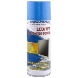Esperanza ES119 rengöringsset för LCD-/TFT-/plasmaskärmar Rengöringsskum för skärmar 400 ml