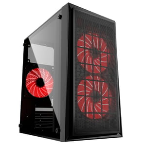 Gembird CCC-FORNAX-950R Sicherungen & Halterungen für Midi-Tower-Computer, schwarz, rot