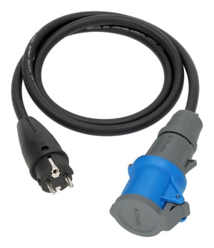 Brennenstuhl 1133910025 adapter wtyczek zasilających Czarny, Niebieski, Szary