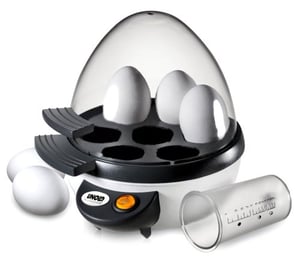 Unold 38641 7-Egg Egg Cooker, 350 W, Anthracite, Clear, White