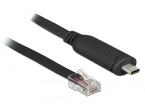 DeLOCK 63912 Parallelkabel, schwarz, 2 m, USB Typ C – RJ45