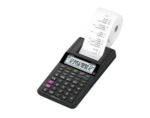 Casio HR-8RCE skrivbordsräknare med utskriftsfunktion, svart