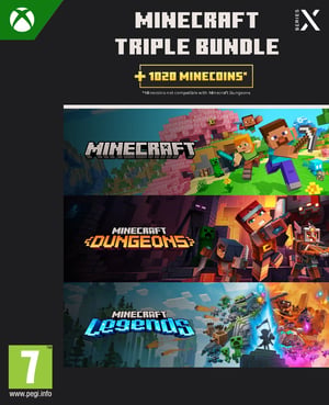 Microsoft Minecraft Triple Bundle (XSX) Standardowy Wielojęzyczny Xbox One/One S/Series X/S