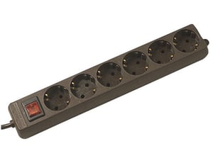 Bachmann Selly Schwarz 6 x Netzsteckdose 1,5 m