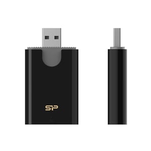 Silicon Power Combo-Kartenlesegerät USB 3.2 Gen 1 (3.1 Gen 1) Typ A, schwarz