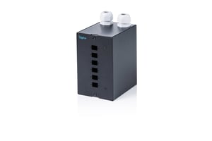 Digitus Glasfaser-Splitter für DIN-Schiene, 6-Port, SC SX/LC DX, schwarz