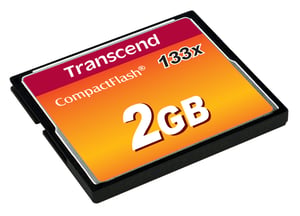Transcend TS2GCF133 pamięć flash 2 GB Karta pamięci CompactFlash MLC