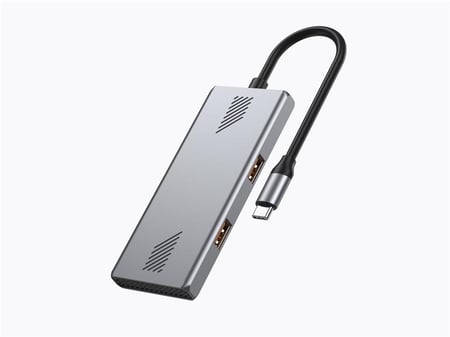 Gembird UHB-CM-U310-A2C2-01 huby i koncentratory USB 3.2 Gen 1 (3.1 Gen 1) Type-C Srebrny