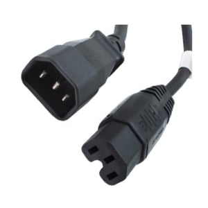 Origin Storage CAB-C14M-C15F-2M power cable, Black, C14 panel, C15 panel