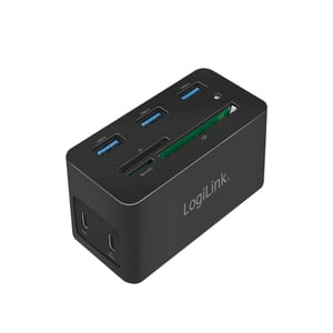 LogiLink UA0370 Wired USB 3.2 Gen 1 (3.1 Gen 1) Type-C Docking Station, Black