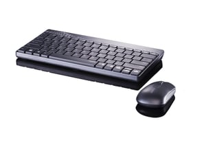 Rapoo 8000 tangentbord med medföljande RF-trådlös mus, QWERTY, portugisiska, svart, grå