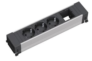 Bachmann 916.006 grenuttag 0,2 m 3 x nätuttag Svart, Grå