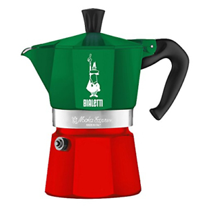 Bialetti 0005322 Handkaffeemaschine Moka-Kaffeemaschine 0,13 l Grün, Rot