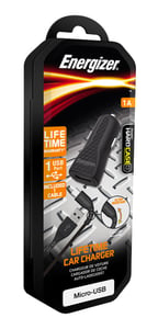 Energizer DC1ALMCM Portable Device Charger, Universal, Black, Automatic Cigarette Lighter