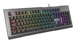 GENESIS Rhod 500 RGB USB Gaming Keyboard, QWERTY, Spanish Layout, Black, Gray