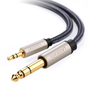 Ugreen 10628 kabel audio 2 m 6.35mm 3.5mm Czarny