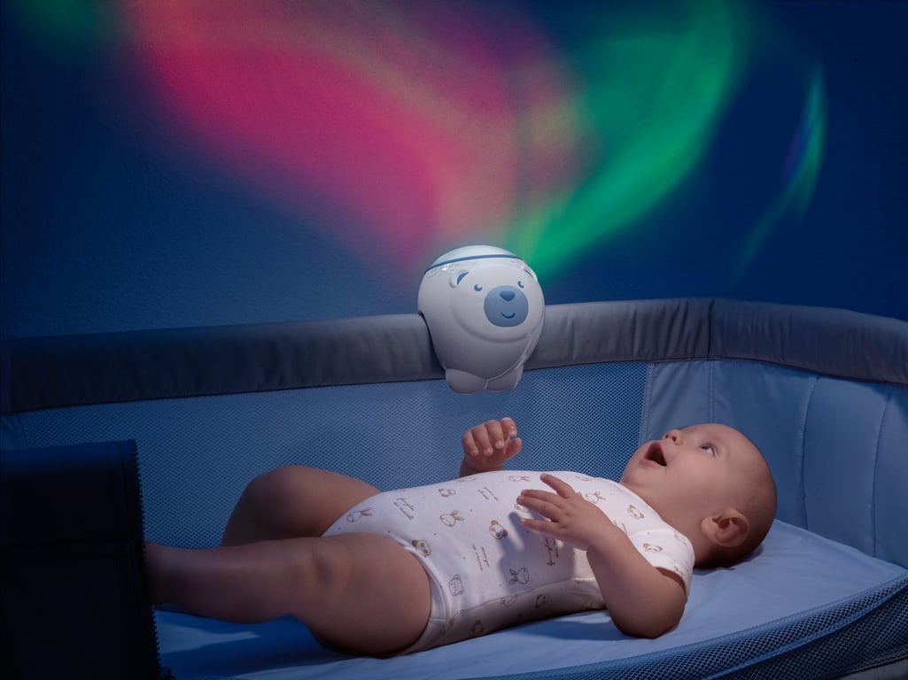 Chicco First Dreams Polar Bear nocna lampka dziecięca Wolnostojący Beżowy, Biały