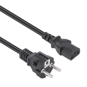 Manhattan 353908 kabel zasilające Czarny 1 m CEE7/7 C13 panel