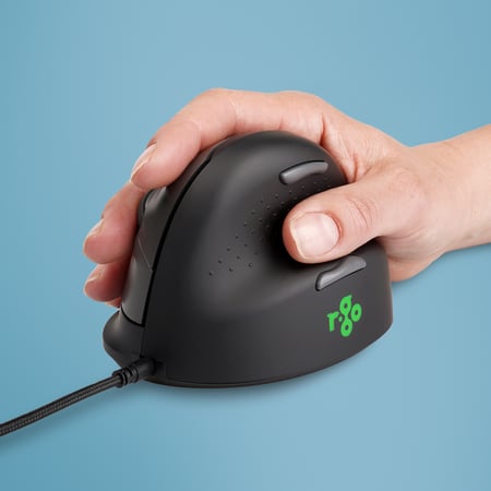 R-Go Tools Ergonomiczna mysz R-Go HE Break mysz z aplikacją do robienia przerw, rozmiar duży, praworęczna, przewodowa, czarna