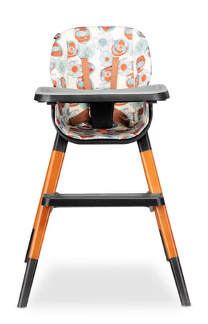 Lionelo Mona Convertible High Chair Upholstered Seat Multicolor