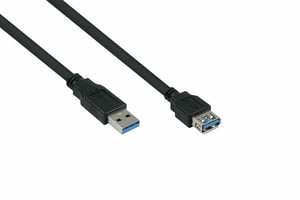 Kabelmeister UK30P-ASA-020S kabel USB USB 3.2 Gen 1 (3.1 Gen 1) 2 m USB A 5 Gbit/s Czarny