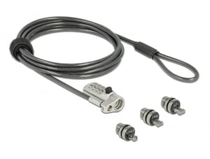 Navilock 20677 Cable Clamp, Black, Silver, 2 m