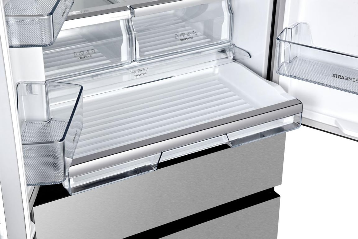 Gorenje NRM8181UX chłodziarko-zamrażarka otwierana obustronnie Wolnostojący 480 l Szary