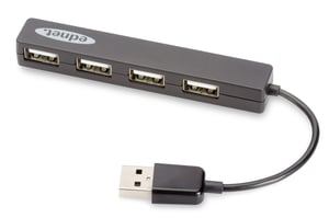Ednet 85040 huby i koncentratory USB 2.0 480 Mbit/s Czarny