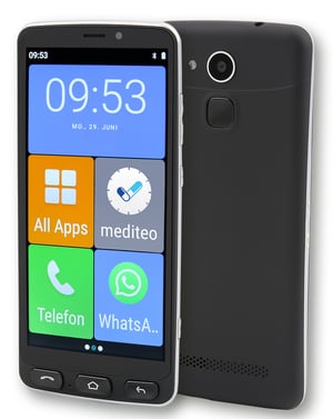 Olympia Neo svart 14 cm (5,5") Dual SIM Android 10 4G USB Type-C 2 GB 16 GB 2400 mAh Svart, Silver