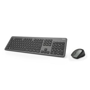 Hama KMW-700 Keyboard with Included Mouse, RF Wireless, QWERTZ, German, Anthracite, Black