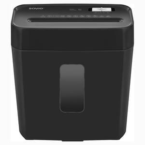Savio ND-01 Aktenvernichter, Kreuzschnitt, 72 dB, schwarz