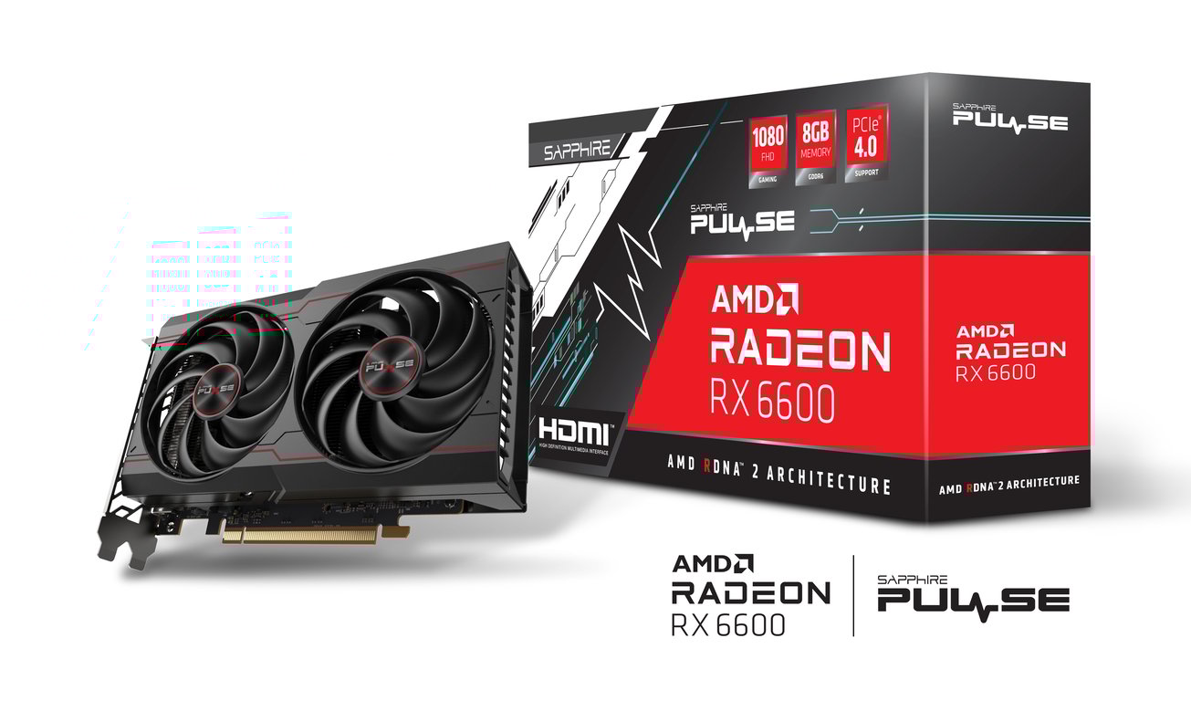 Sapphire AMD Radeon RX 6600 本体 Sapphire Radeon RX 6600 8GB GDDR6 - Karty graficzne AMD