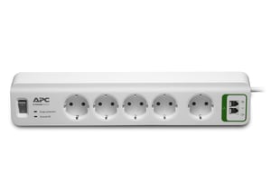 APC PM5T-GR Surge Protector, White, 5 x 230 V AC Outlets, 1.83 m