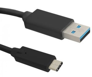 Qoltec 1m USB 3.1 C - USB 3.0 A kabel USB USB 3.2 Gen 1 (3.1 Gen 1) USB C USB A 5 Gbit/s Czarny