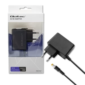 Qoltec 52401 strömadapter/omformare, inomhus, 12 W, svart