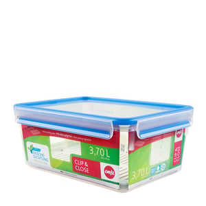 EMSA 512888 Rectangular Food Storage Container, 3.7 L, Clear, 1 pc.