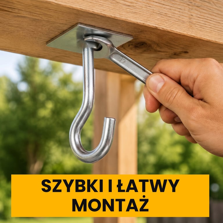 Extralink Śruba hakowa do wieszania uchwytów odciągowych 16/350mm