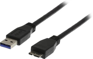 Deltaco USB3-020S kabel USB USB 3.2 Gen 1 (3.1 Gen 1) 2 m USB A USB A/Micro-USB B 4,8 Gbit/s Czarny