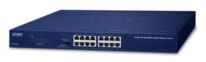 PLANET GSW-1601 Unmanaged Gigabit-Ethernet-Netzwerk-Switch (10/100/1000) 1U Blau