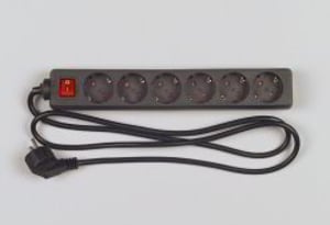 REV 512380555 Überspannungsschutz Schwarz 6 x Netzsteckdose 250 V 1,4 m