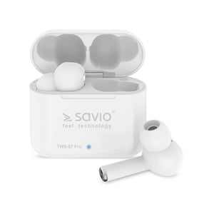 Savio TWS-07 PRO Kopfhörer/Headset – kabellos, In-Ear, Musik, Bluetooth, Weiß