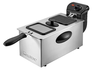 Clatronic FR 3587 Enkel 3 l Fristående 2000 W Fritös Svart, Rostfritt stål