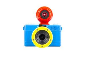 Lomography Fisheye Baby 110 Kompaktowa kamera filmowa 110 mm Niebieski, Czerwony, Żółty